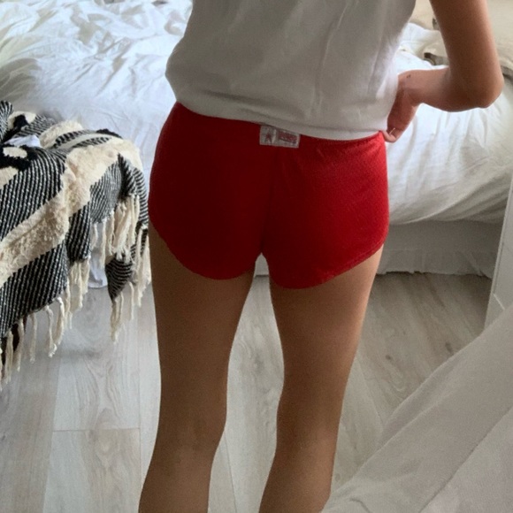 Red Sport Soffe Shorts - Picture 2 of 4